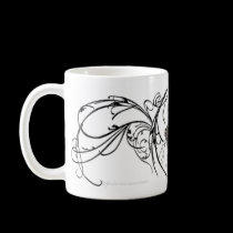Gems Black Butterfly mugs