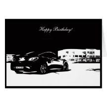 Gen Coupe Rear shot - Car themed Birthday Card