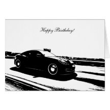 Gen Coupe Rolling shot - Car themed Birthday Card