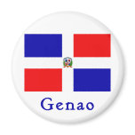Genao Dominican Flag Fridge Magnet