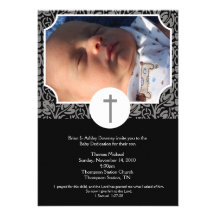 Gender Neutral Baptism / Baby Dedication 5x7 photo Custom Invitations