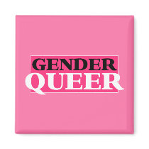Gender Queer magnet (pink) by destructobot Gender Queer magnet (pink)