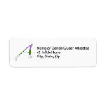 Gender Queer Pride "Scarlet" Letter A Labels labels