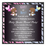 Gender Reveal African American Babies & Cupcakes Invitations