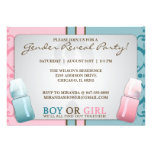 Gender Reveal Baby Bottle Boy or Girl  Invitations