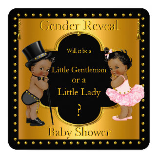 African American Gender Reveal Invitations &amp; Announcements | Zazzle