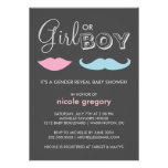 Gender Reveal Baby Shower Custom Announcements