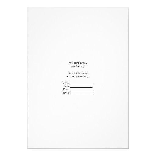 Gender Reveal Baby Shower Invitation