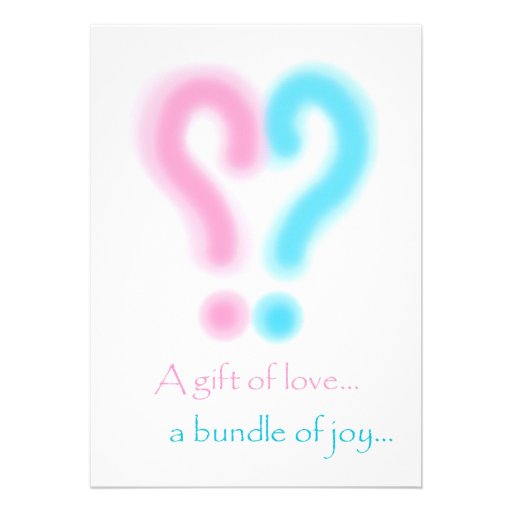 Gender Reveal Baby Shower Invitation