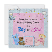 Gender Reveal Party Personalized Invite
