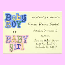 Gender Reveal Party Invitation invitations