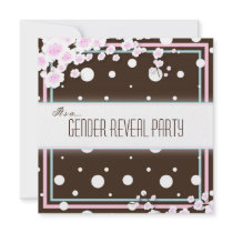Gender Reveal Party Invitation - Team Green - Dots