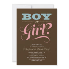 Boy or Girl Baby Gender Reveal Invitations Gender Reveal Party Invitations zazzle_invitation