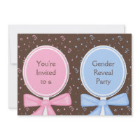Gender Reveal Party Invitations - Baby Rattles