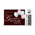 Gender Reveal Party Pink Blue Balloon Postage