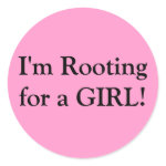 Gender Reveal Party Round Stickers