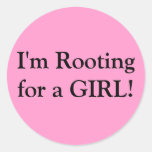 Gender Reveal Party Round Stickers