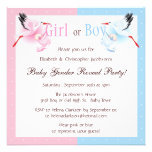 Gender Reveal Party Stork Delivering Baby Invite