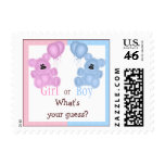Gender Reveal Party Teddy Bears & Balloons Postage