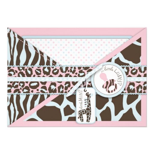 Gender Reveal Safari Party Invitation A7 (front side)