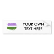 GENDERQUEER FLAG DRIPPING BUMPER STICKERS