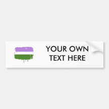 GENDERQUEER FLAG DRIPPING BUMPER STICKERS