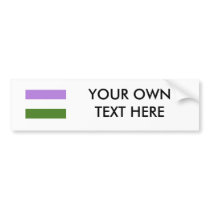 GENDERQUEER FLAG ORIGINAL -.png Bumper Sticker