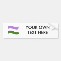 GENDERQUEER FLAG WAVING BUMPER STICKER