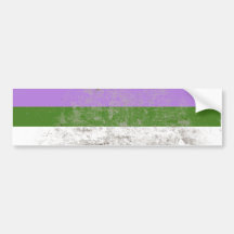GENDERQUEER PRIDE FLAG BAR BUMPER STICKER