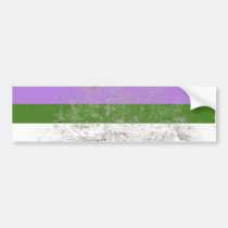 GENDERQUEER PRIDE FLAG BAR bumper stickers