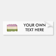 GENDERQUEER PRIDE FLAG - Vintage Bumper Sticker