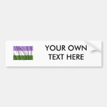 GENDERQUEER PRIDE FLAG -Wavy Bumper Sticker