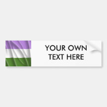 GENDERQUEER PRIDE FLAG WAVY DESIGN BUMPER STICKERS