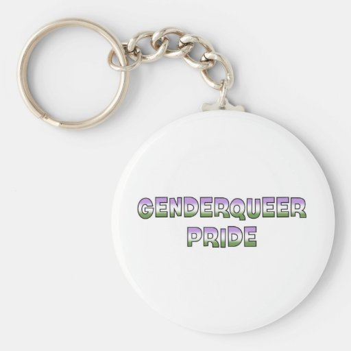 Genderqueer Pride Keychains