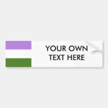 GENDERQUEER PRIDE STRIPES DESIGN BUMPER STICKER