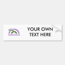 GENDERQUEER RAINBOW BUMPER STICKERS