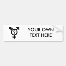 GENDERQUEER SYMBOL BLACK BUMPER STICKERS