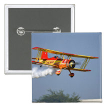 Gene Soucy performing aerobatics in Grumman Pinback Buttons