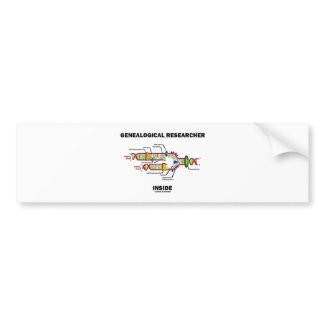 Genealogical Researcher Inside (DNA Replication) zazzle_bumpersticker
