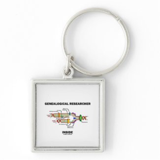 Genealogical Researcher Inside (DNA Replication) zazzle_keychain