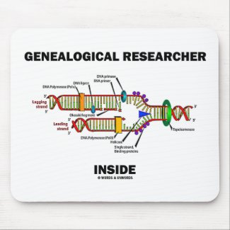 Genealogical Researcher Inside (DNA Replication) zazzle_mousepad