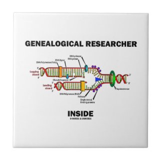Genealogical Researcher Inside (DNA Replication) zazzle_tile