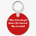 Genealogist before the internet was invent keychain