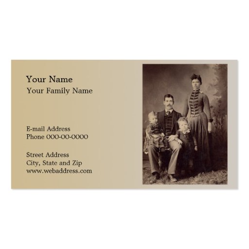 Genealogist Business Card (front side)