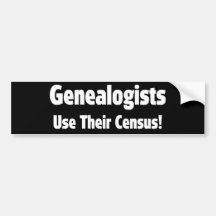 Genealogists Use Their Census Bumper Sticker
