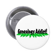 Genealogy Addict Button Badge