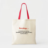 Genealogy ... It's Not The Size Of The Tree Tote Bags