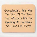 Genealogy It's not the size of the tree mousepad mousepad