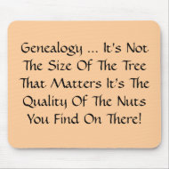 Genealogy It's not the size of the tree mousepad mousepad