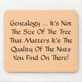 Genealogy It's not the size of the tree mousepad mousepad